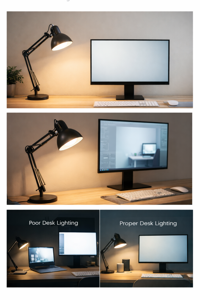 best desk lamp setup for reducing eye strain at desk