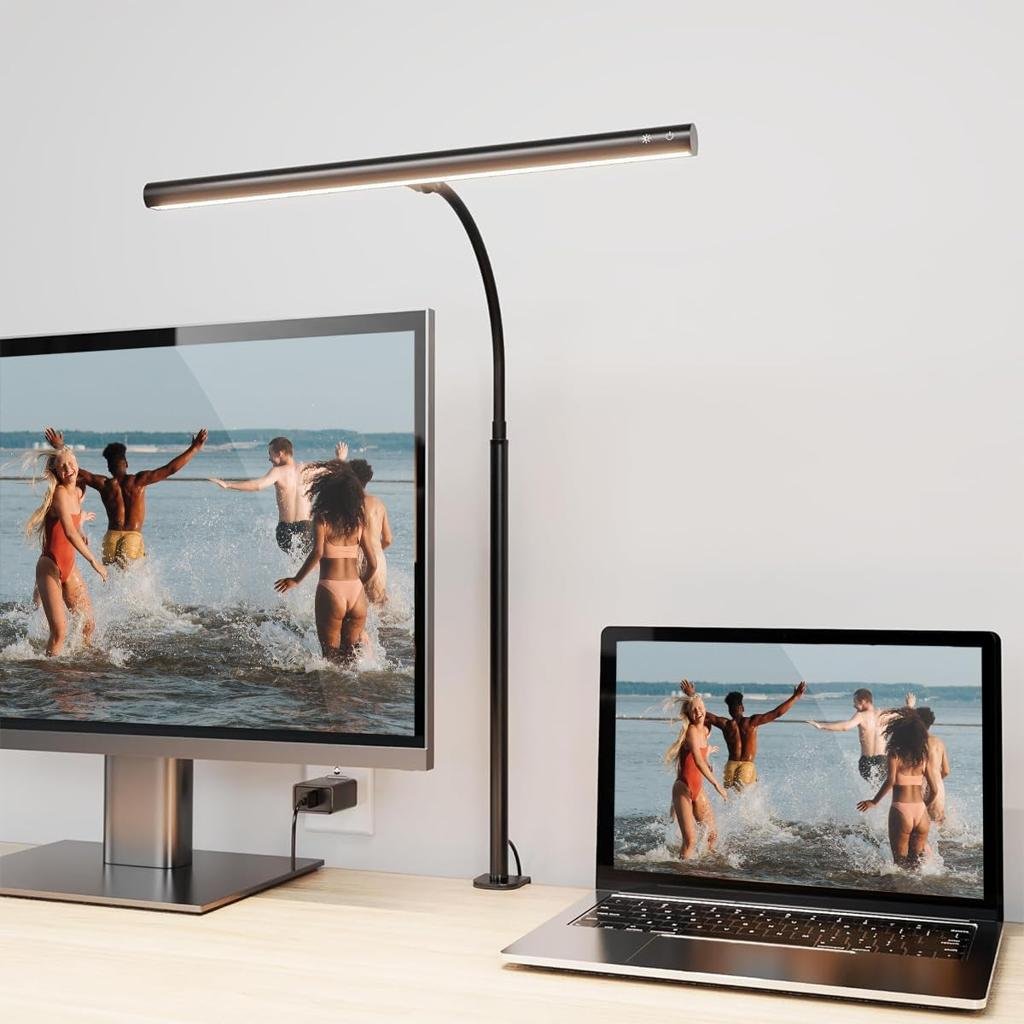 modern desk lamp setup for eye comfort and productivity