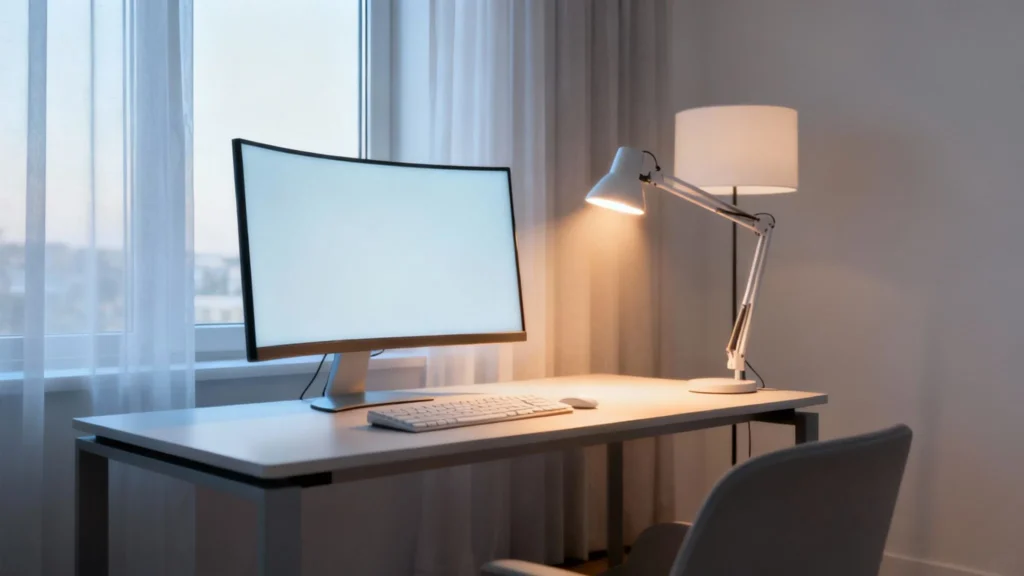 Best office lighting setup for reducing eye strain