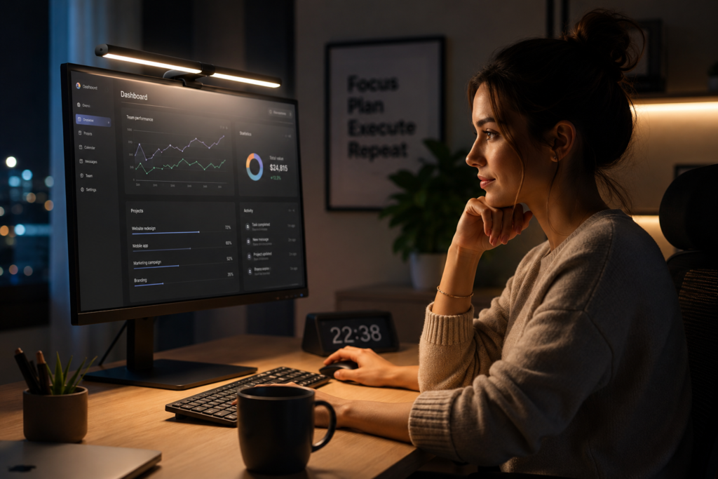 Best monitor light bar reducing eye strain in modern home office
