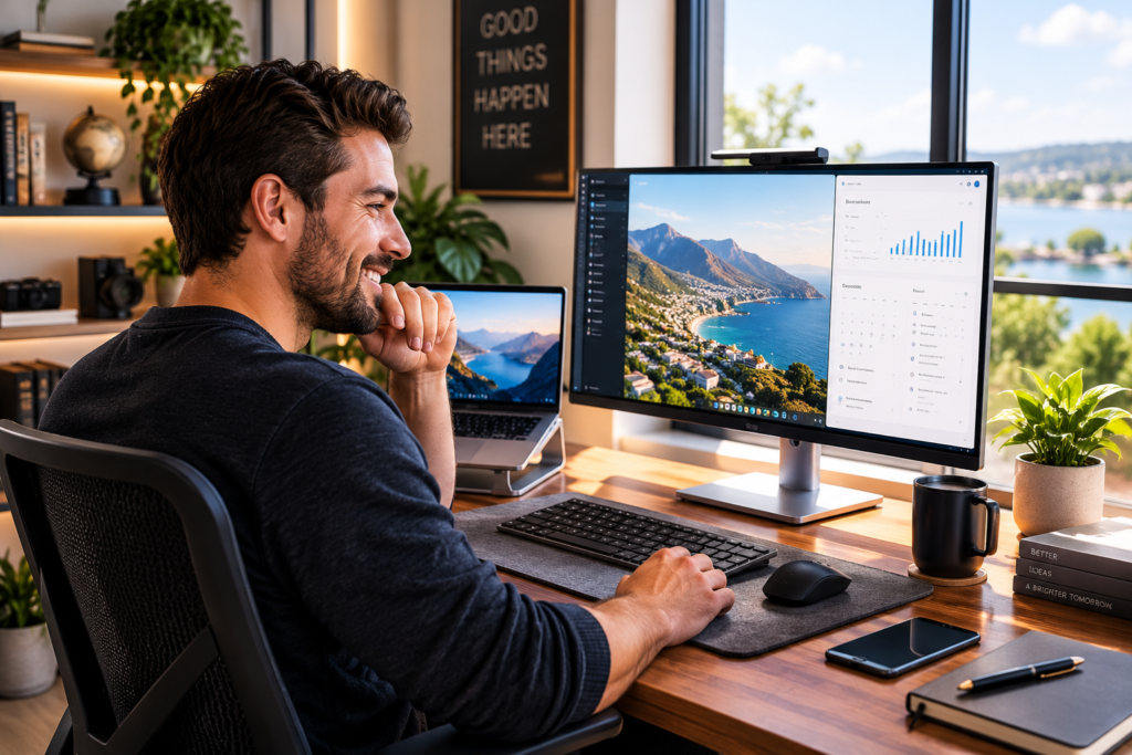 Best monitors for working from home in a modern home office